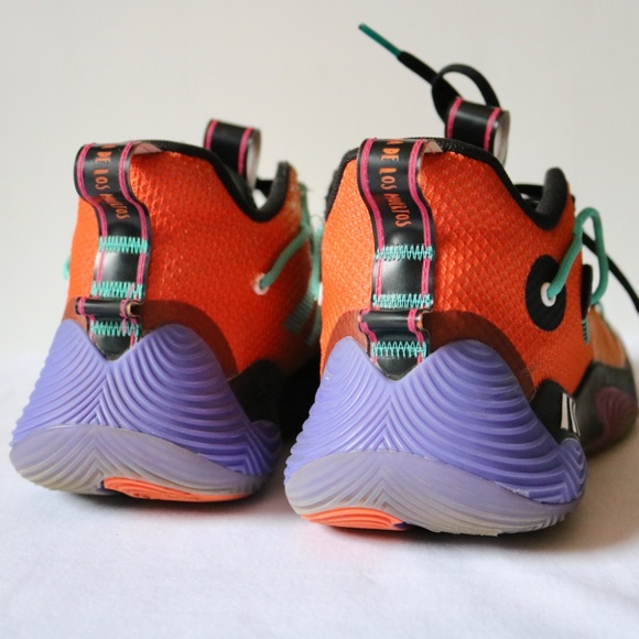 ADIDAS Day Of The Dead Harden Stepback 3 Basketball Sneakers Orange Purple 8.5 - Picture 5 of 14